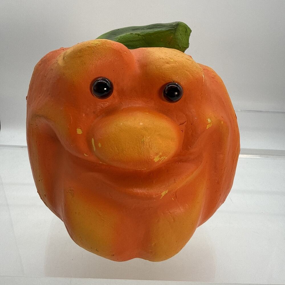 Empire Pumpkin Patch People 1998 Jack-O-Lantern Blow Mold Foam Halloween 6”T 6”W